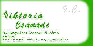 viktoria csanadi business card
